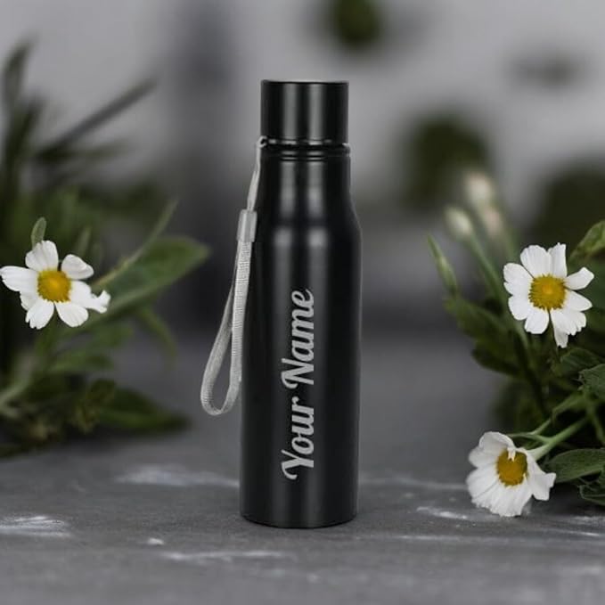 Personalized Bottle with Name Engraved,Customized Gift Single Wall Steel Bottle,Personalized Water Bottle Birthday Gift for Men and Women, Corporate Gifts for Employees Name Printed (BOTTEL -1 NEW)
